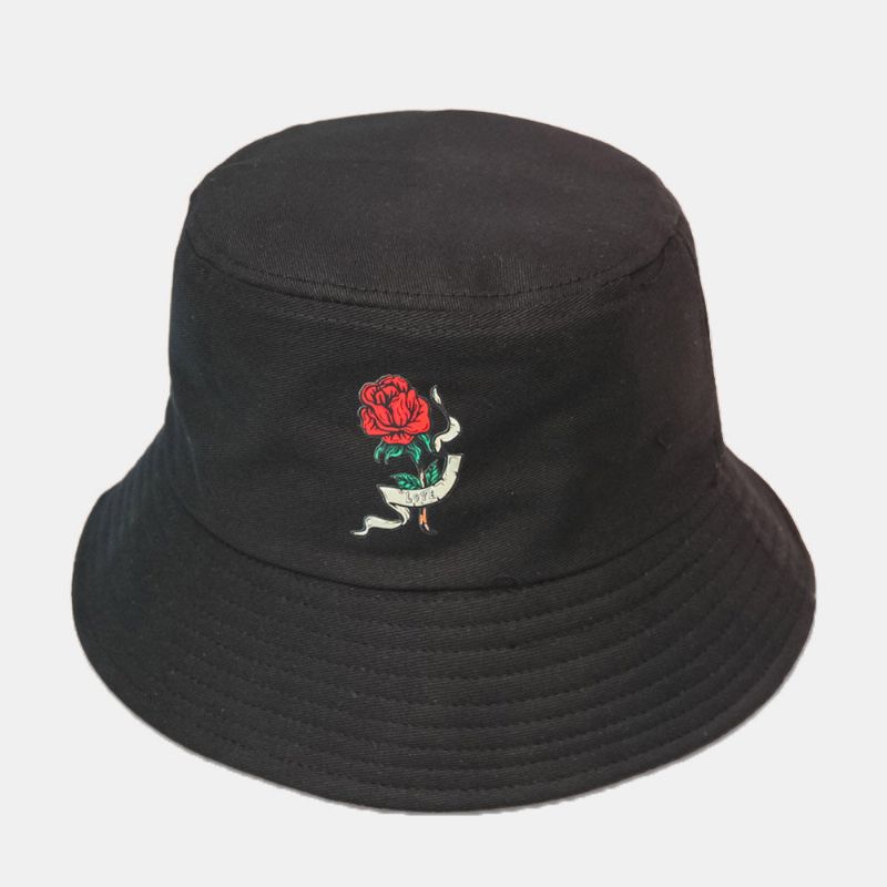 Unisex Rostryck Solhatt Bomull Enkel Solkräm Bucket Hat Sommarresor Strandhatt