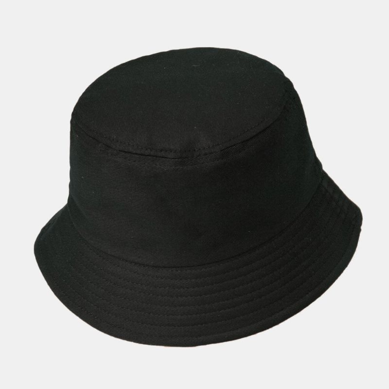 Unisex Rostryck Solhatt Bomull Enkel Solkräm Bucket Hat Sommarresor Strandhatt