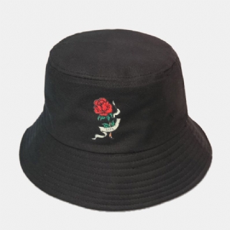 Unisex Rostryck Solhatt Bomull Enkel Solkräm Bucket Hat Sommarresor Strandhatt