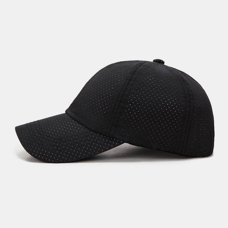 Unisex Snabbtorkande Mesh Enfärgad Resesolskydd Andas Baseballhatt