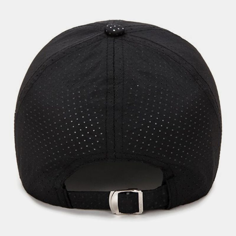 Unisex Snabbtorkande Mesh Enfärgad Resesolskydd Andas Baseballhatt