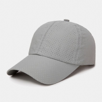 Unisex Snabbtorkande Mesh Enfärgad Resesolskydd Andas Baseballhatt