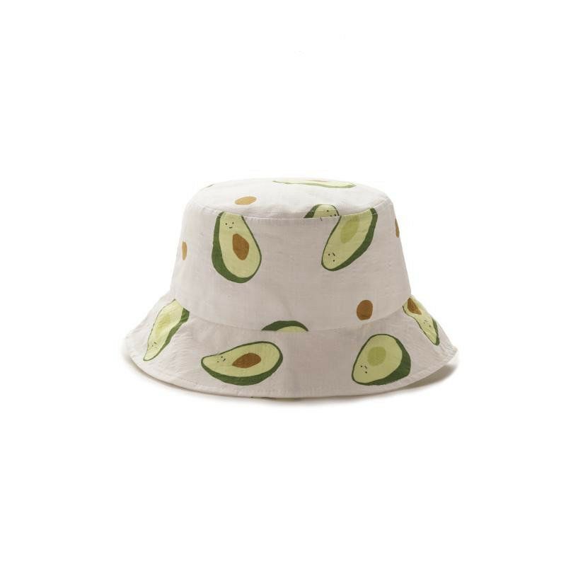 Unisex Sommar Avocado Fisherman Hat Bucket Hat Outdoor Travel Sun Hat