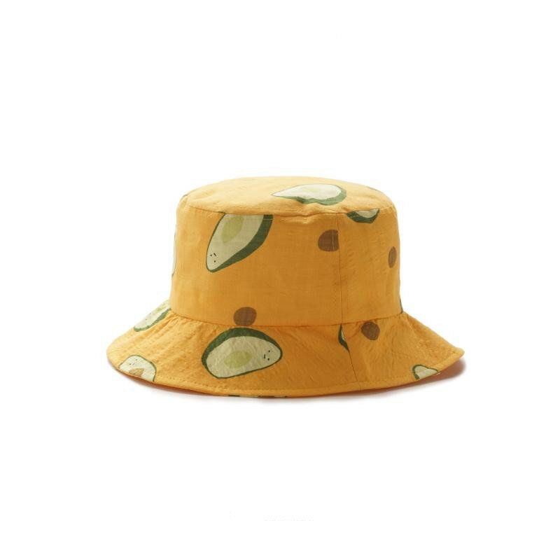 Unisex Sommar Avocado Fisherman Hat Bucket Hat Outdoor Travel Sun Hat