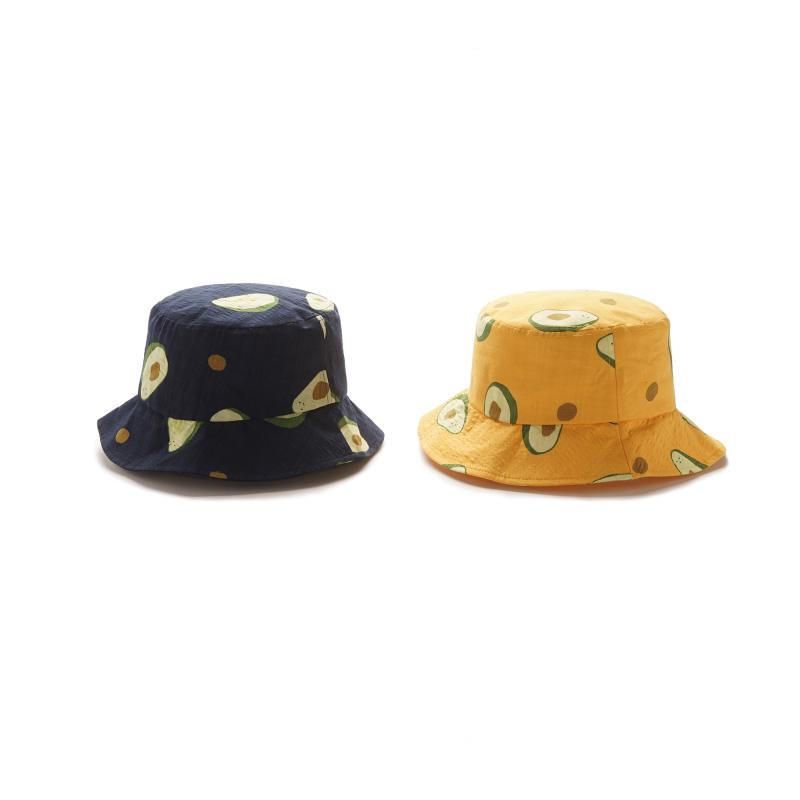 Unisex Sommar Avocado Fisherman Hat Bucket Hat Outdoor Travel Sun Hat