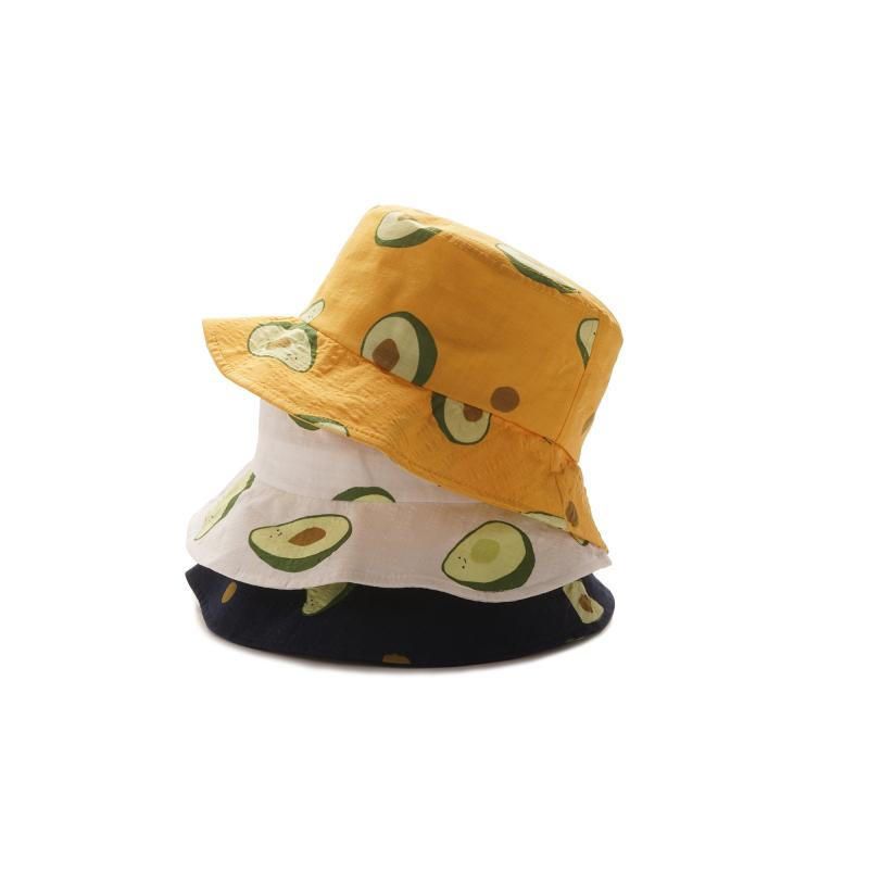 Unisex Sommar Avocado Fisherman Hat Bucket Hat Outdoor Travel Sun Hat