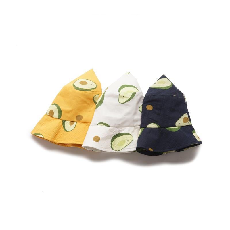 Unisex Sommar Avocado Fisherman Hat Bucket Hat Outdoor Travel Sun Hat