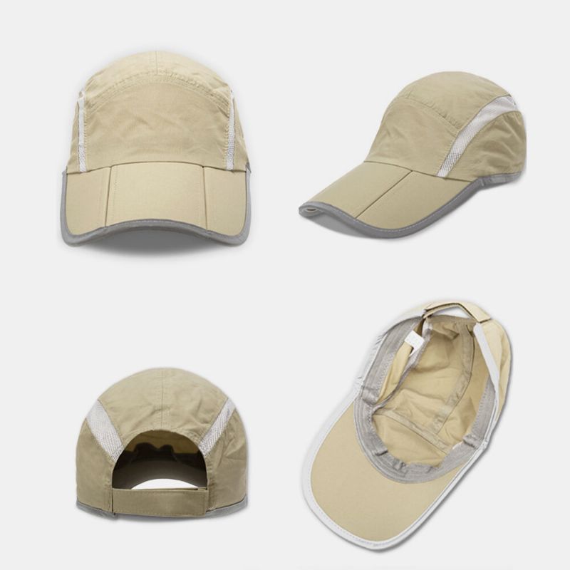 Unisex Sommarsolskydd Uv-skydd Snabbtorkande Hopfällbar Utomhussport Baseballhatt