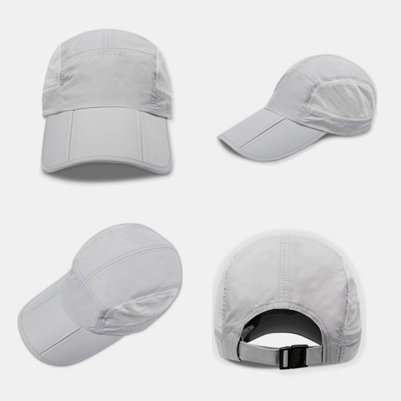 Unisex Sommarsolskydd Uv-skydd Svettabsorberande Snabbtorkande Vikbar Baseballhatt För Utomhussport