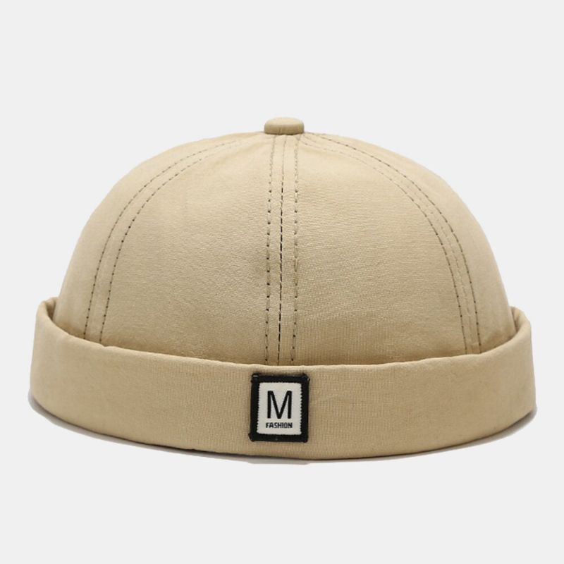 Unisex Splicing M Letter Street Hip-hop Hyresvärd Hatt Mode Justerbar Solskydd Brädelös Mössa Döskalle Keps