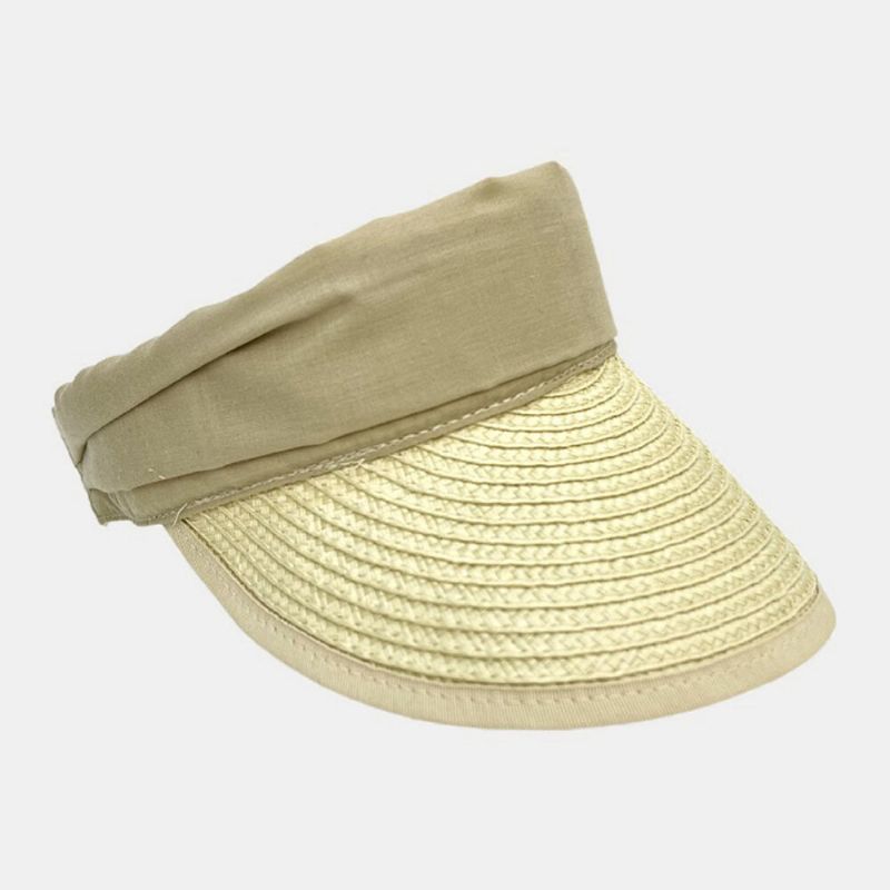 Unisex Strå Bred Brätte Justerbar Andas Utomhus Casual Solskyddsmedel Solskydd Tom Top Cap Baseball Hatt