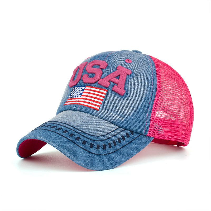 Unisex Vintage Patriotic Baseballkeps Snygg Distressed American Flag Hat