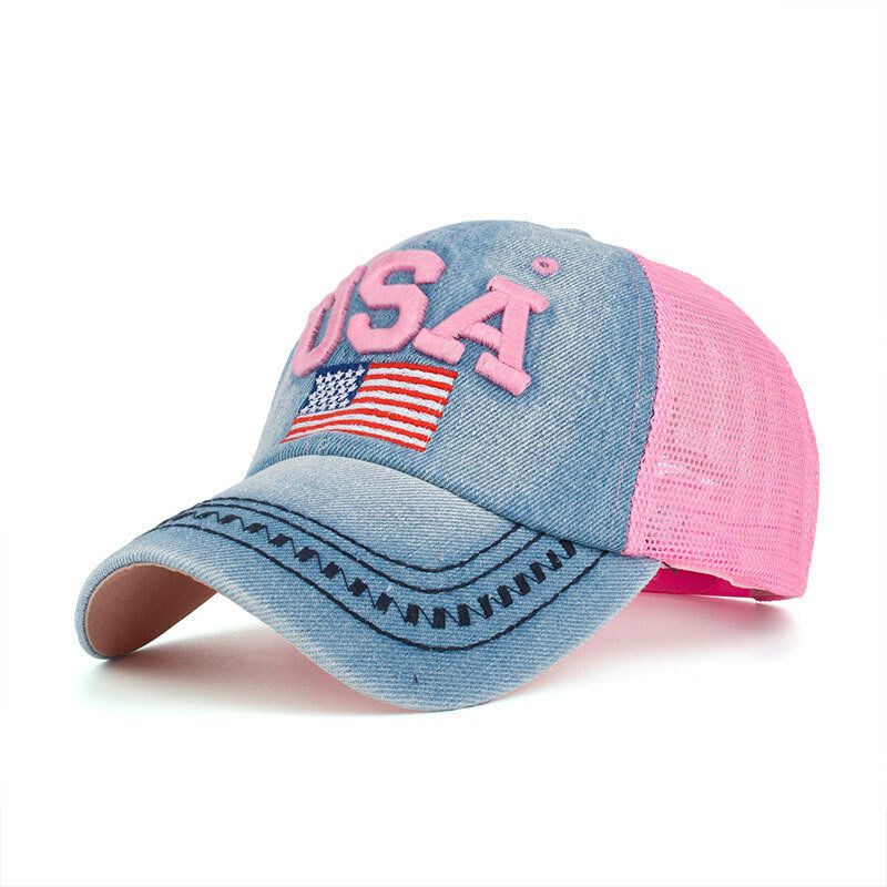 Unisex Vintage Patriotic Baseballkeps Snygg Distressed American Flag Hat