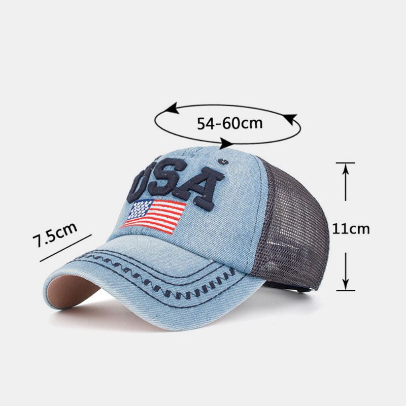 Unisex Vintage Patriotic Baseballkeps Snygg Distressed American Flag Hat