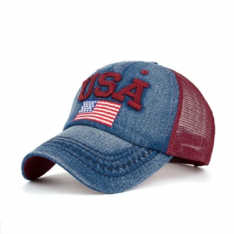 Unisex Vintage Patriotic Baseballkeps Snygg Distressed American Flag Hat