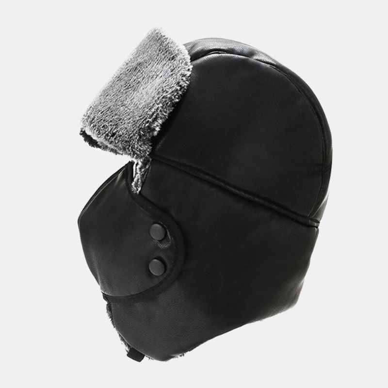 Unisex Vinter Thicken Warm Trapper Hat Avtagbar Mask Gardin Utomhus Vindtät Hörselskydd Rysk Hatt Ushanka Hatt