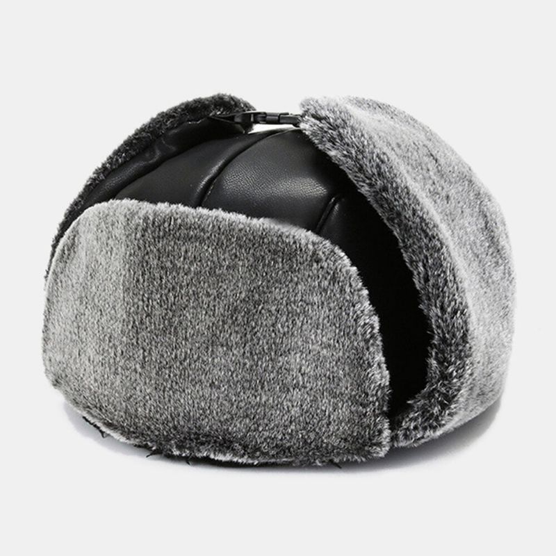 Unisex Vinter Thicken Warm Trapper Hat Avtagbar Mask Gardin Utomhus Vindtät Hörselskydd Rysk Hatt Ushanka Hatt