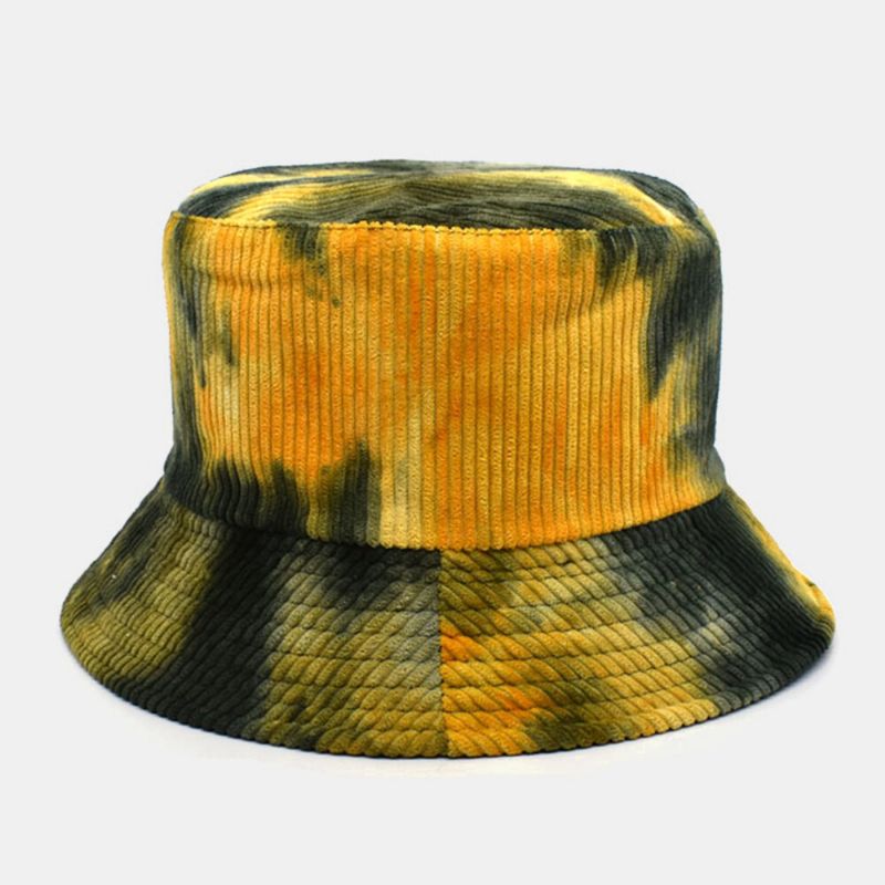 Unsiex Dubbelsidig Manchester Och Bomull Varm Mjuk Utomhus Casual All-match Bucket Hat