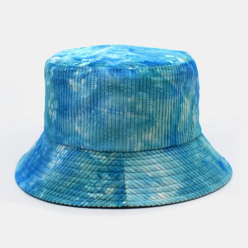 Unsiex Dubbelsidig Manchester Och Bomull Varm Mjuk Utomhus Casual All-match Bucket Hat