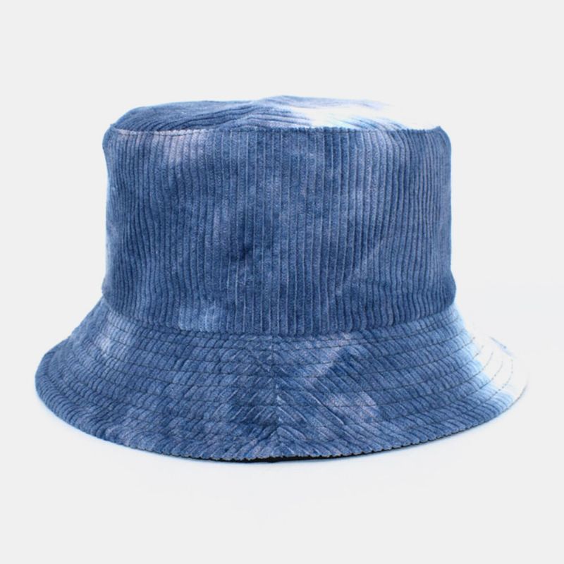 Unsiex Dubbelsidig Manchester Och Bomull Varm Mjuk Utomhus Casual All-match Bucket Hat