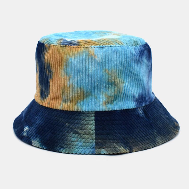 Unsiex Dubbelsidig Manchester Och Bomull Varm Mjuk Utomhus Casual All-match Bucket Hat