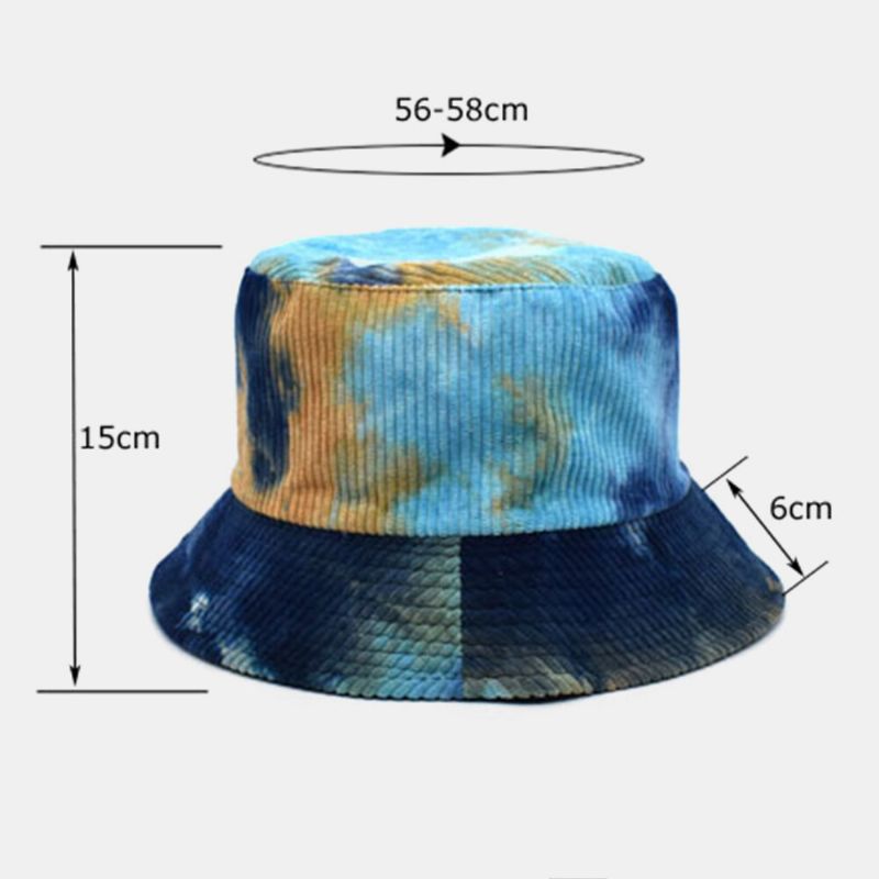 Unsiex Dubbelsidig Manchester Och Bomull Varm Mjuk Utomhus Casual All-match Bucket Hat