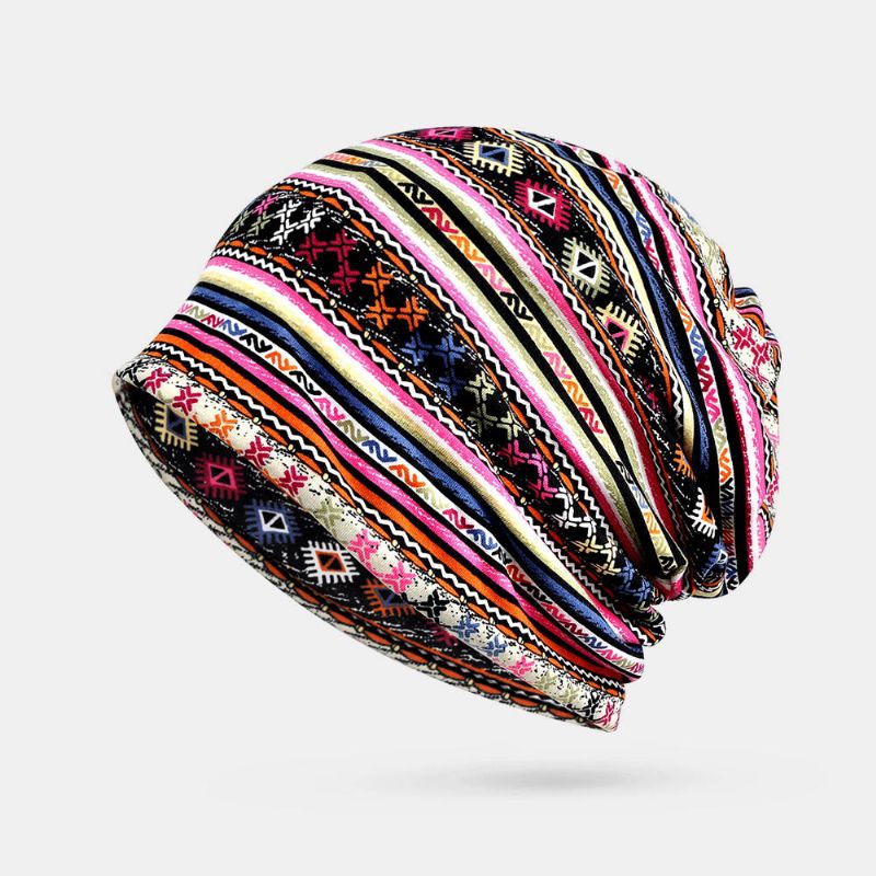 Vinter Bomull Multi-purpose Blomma Print Casual Beanie