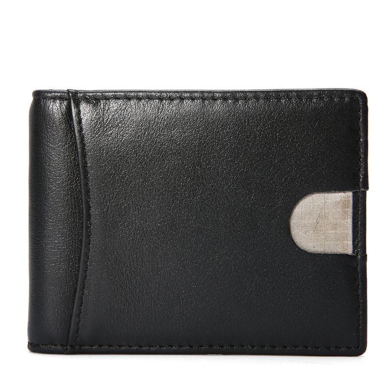 Män Slim Bifold Rfid Blockeringsplånböcker Retro Casual Äkta Läder Kort Kortplats För Flera Kort Korthållare Pengaklämma