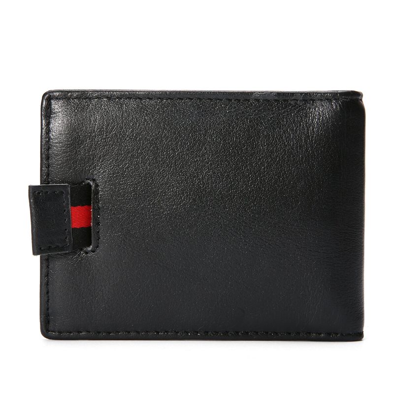 Män Slim Bifold Rfid Blockeringsplånböcker Retro Casual Äkta Läder Kort Kortplats För Flera Kort Korthållare Pengaklämma