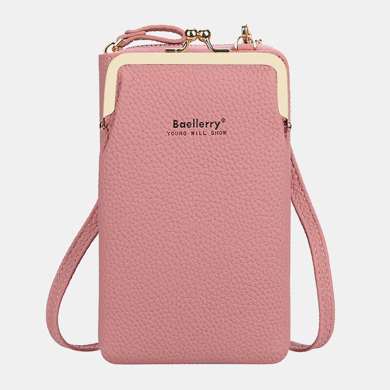 Baellerry Dam Lychee-mönster 6 Kortplatser 65 Tums Telefonväska Crossbody-väska