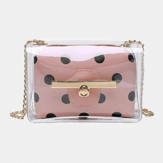 Dam 2st Dot Chains Pvc Crossbody Bag