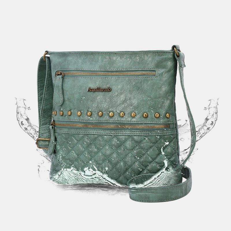 Dam Argyle Waterproof Hardware Stöldskydds Crossbody Bag Axelväska