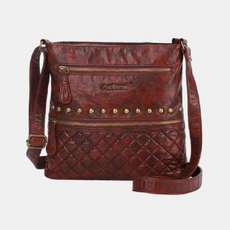 Dam Argyle Waterproof Hardware Stöldskydds Crossbody Bag Axelväska