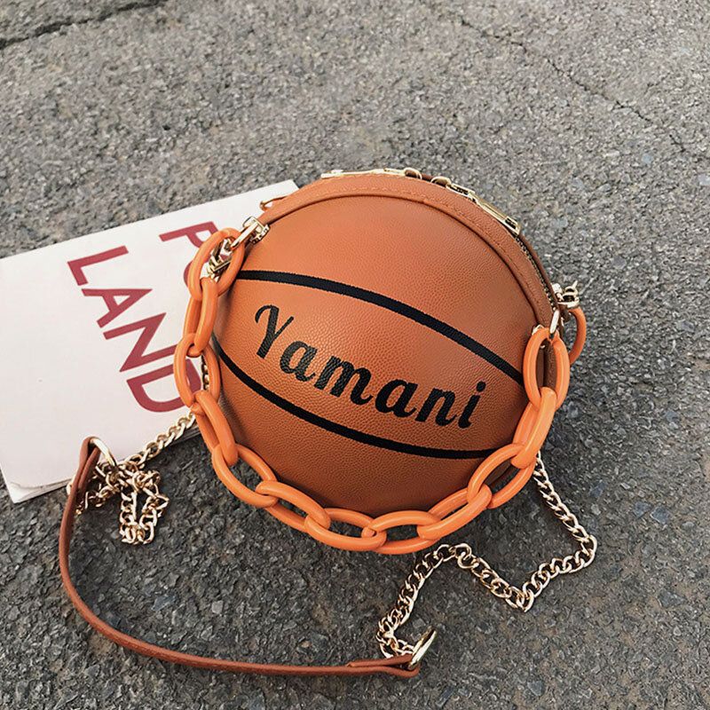 Dam Basket Fotboll Kedjor Handväska Crossbody Bag Axelväska