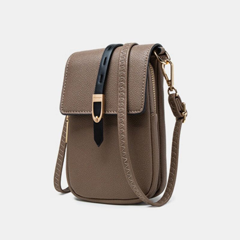 Dam Casual Patchwork 63 Tums Telefonväska Crossbody-väska