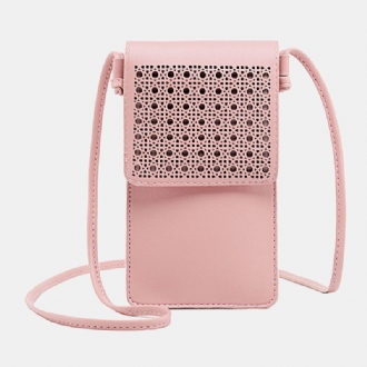 Dam Casual Solid Hollow Out Touch Screen 63 Tums Telefonväska Axelväska Crossbody-väska