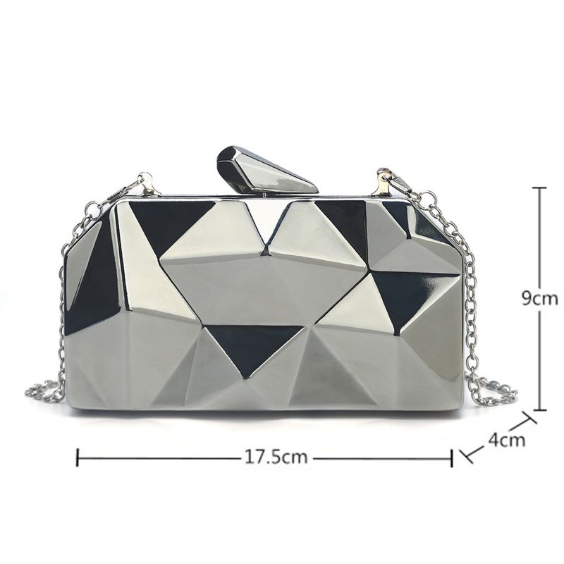 Dam Dacron Tyg Elegant Party Clutch Väska Cabriolet Remformad Väska