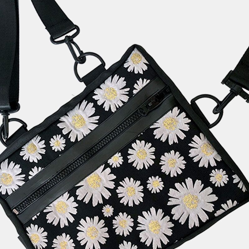 Dam Daisy Casual Flower Nylon Crossbody Bag Axelväska