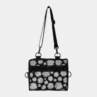 Dam Daisy Casual Flower Nylon Crossbody Bag Axelväska