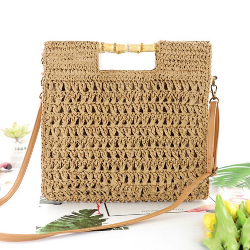 Dam Halm Elegant Holiday Crossbody Bag Cabriolet Strap Casual Beach Sweet Handväska