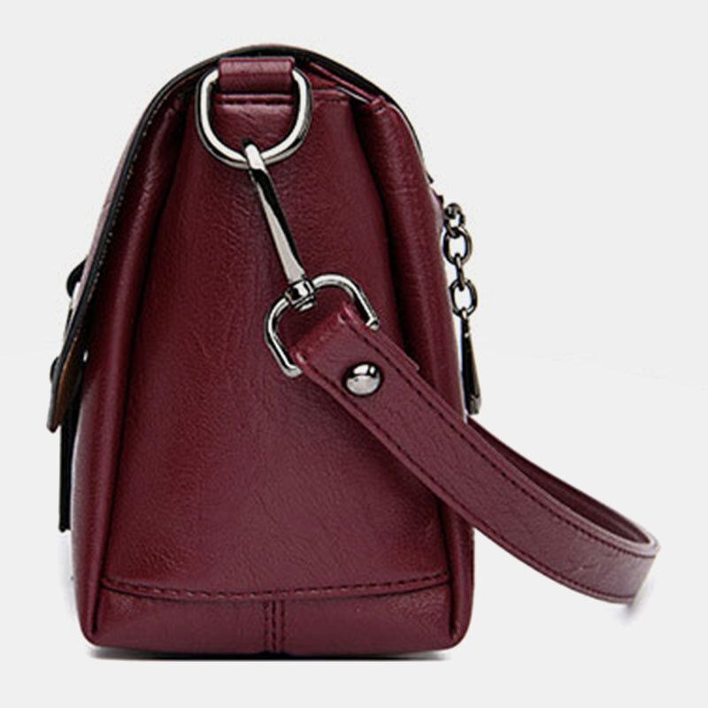 Dam Retro Konstläder Vattentät Magnetisk Axelväska 65 Tums Telefonväska Crossbody-väska