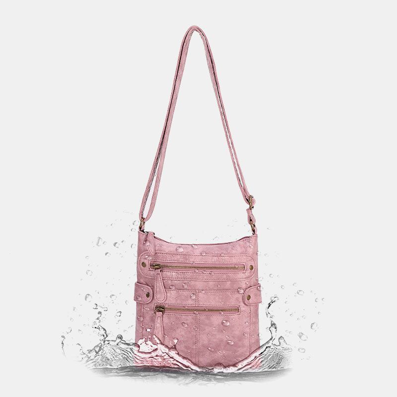 Dam Vattentät Multi-pocket Anti-stöld Crossbody Bag Axelväska