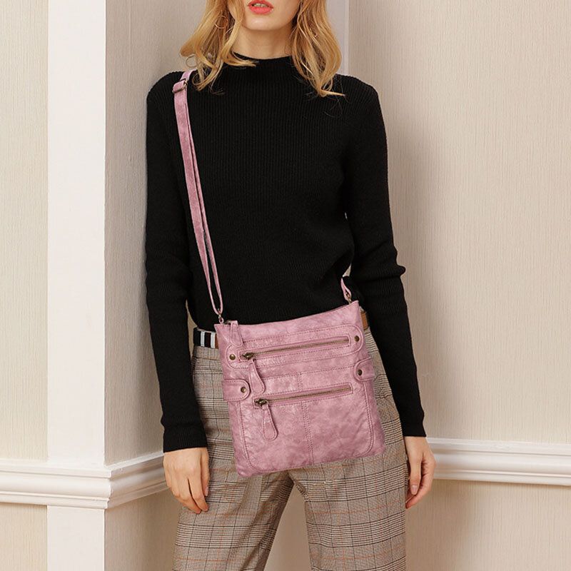 Dam Vattentät Multi-pocket Anti-stöld Crossbody Bag Axelväska