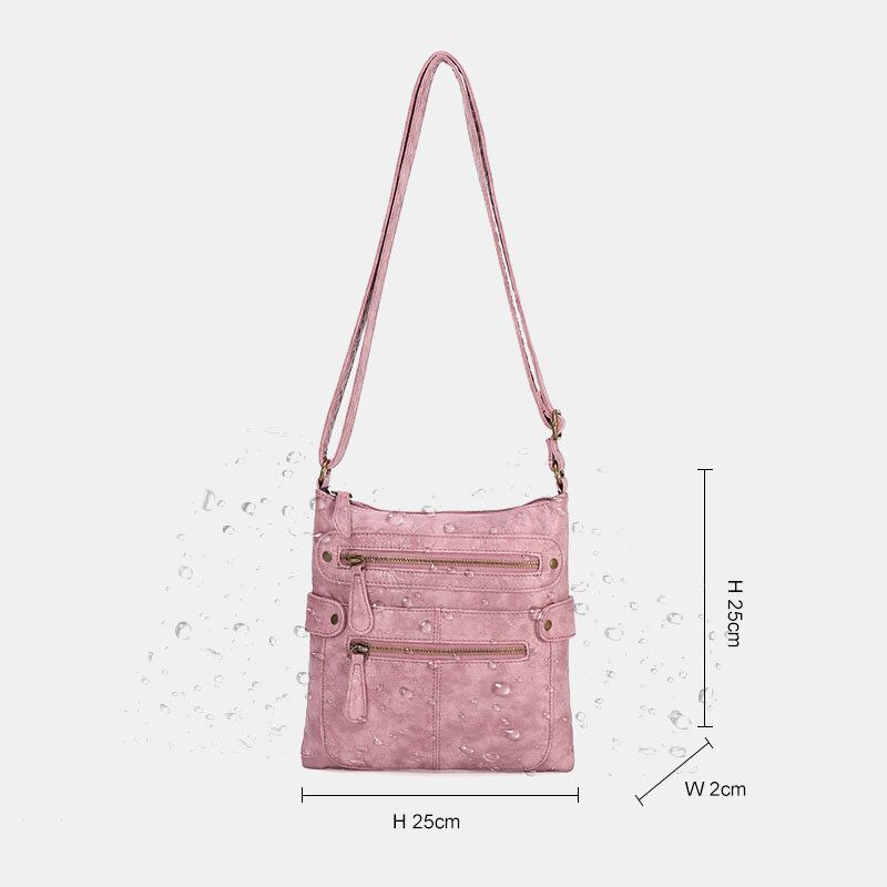 Dam Vattentät Multi-pocket Anti-stöld Crossbody Bag Axelväska