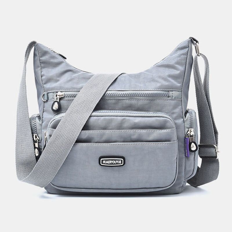 Dam Vattentät Multi-pocket Solid Casual Crossbody Bag Axelväska