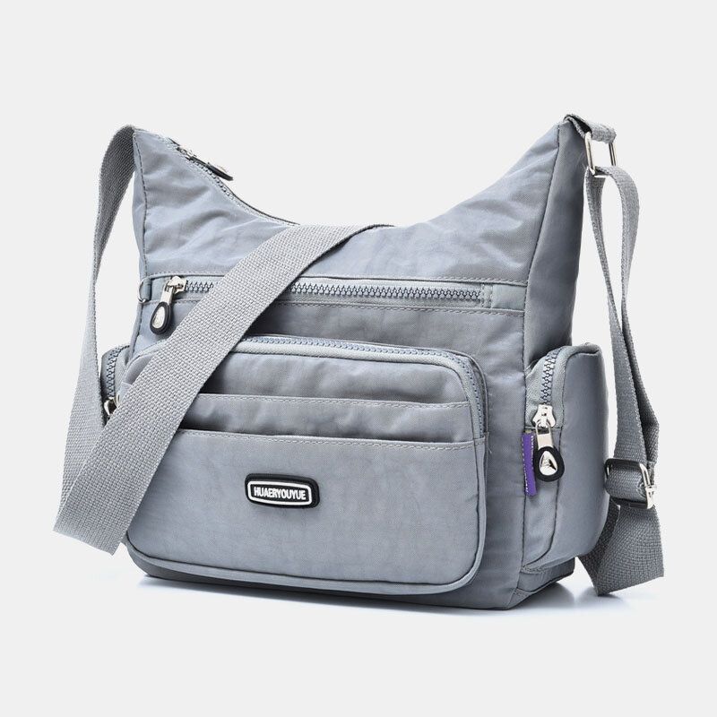 Dam Vattentät Multi-pocket Solid Casual Crossbody Bag Axelväska