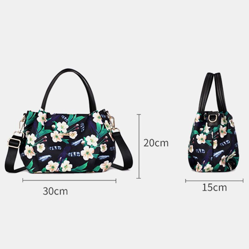 Dammode Blomsterhandväska Tryckt Crossbody-väska