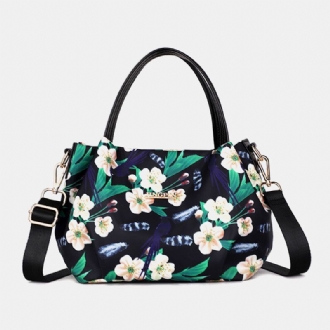 Dammode Blomsterhandväska Tryckt Crossbody-väska