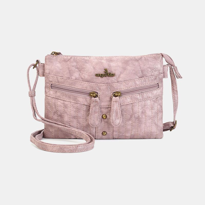 Damvattentät Hårdvara Multi-pocket Anti-stöld Crossbody Bag Axelväska