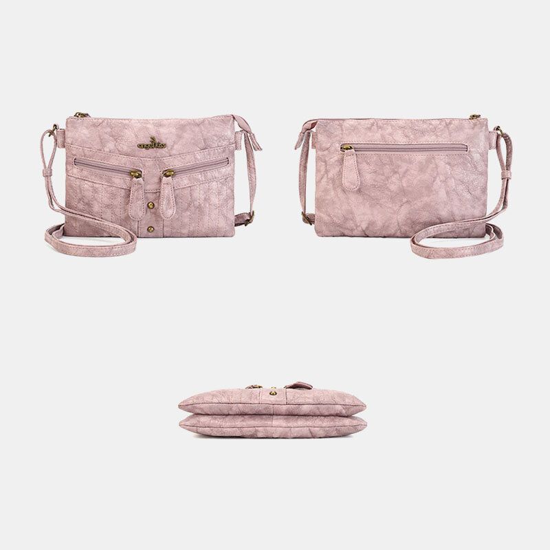 Damvattentät Hårdvara Multi-pocket Anti-stöld Crossbody Bag Axelväska